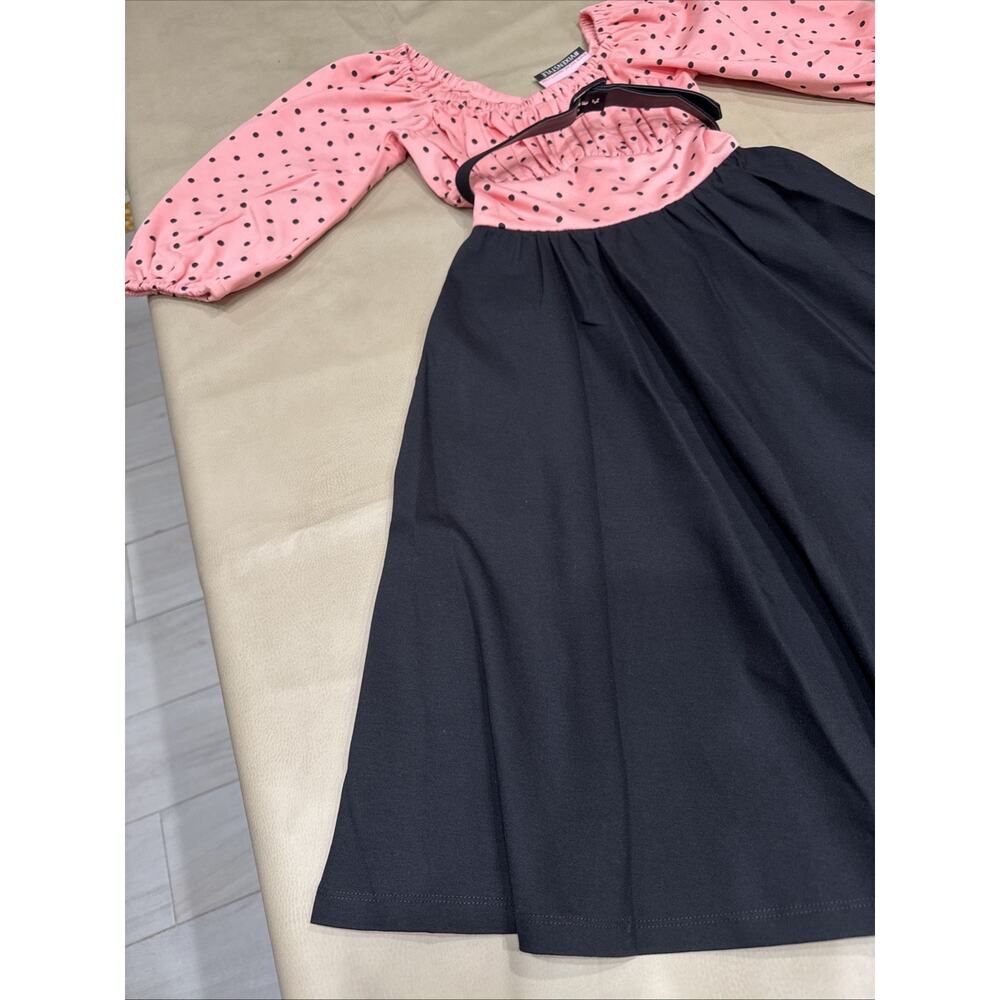 NWT VixenByMichelinePitt Dress,Pink Polka dot Pinup Girl W/belt SzS - Picture 5 of 12